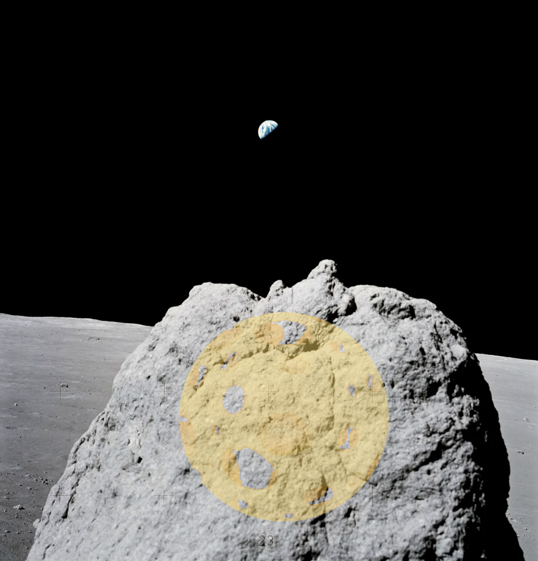 First lunar cheese as seen by Peri Regolith